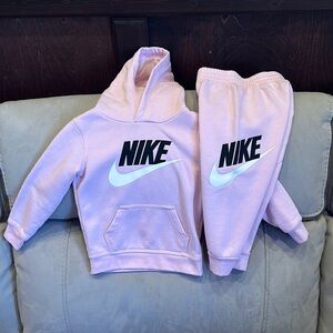 Nike Pink Hoodie and Sweatpants Set